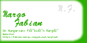 margo fabian business card